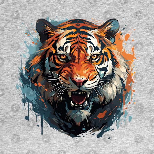 Bengal Tiger – Royal Tiger Face by Infinitee Shirts